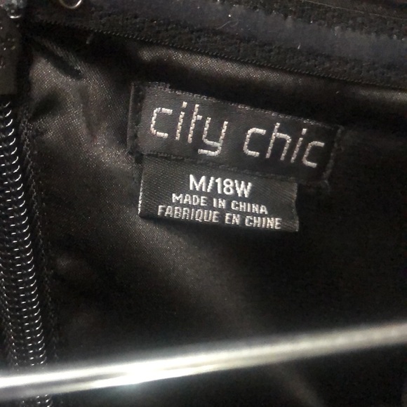 CITY CHIC BLACK & WHITE Strapless Dress size 18W NWOT - Picture 7 of 8